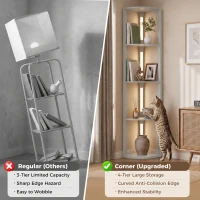 HOMCOM 4-Tier Corner Floor Lamp(m-4)