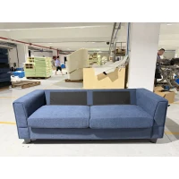 HOMCOM 3 Seater Sofa, Linen Upholstered Sofa Couch with Spring Cushions, Thick Padding, Wide Padded Armrests, Dark Blue(m-4)