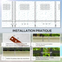 Outsunny Clôture barrière de sécurité pour piscine filet - lot de 4 panneaux - Dim. 365L x 126H cm - noir(m-5)