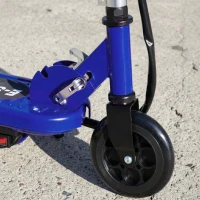 HOMCOM Folding Electric Kids Scooter Ride on Age 7-14, Blue/Black(m-10)