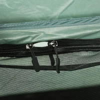 Outsunny Lichte, stabiele, waterdichte koepeltent voor 2 personen, familietent met deur & venster, draagtas, haak, donkergroen(m-11)
