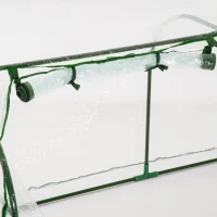 Outsunny Tunnel Greenhouse Green Grow House for Garden Outdoor, Steel Frame, PVC Cover, Transparent, 200 x 100 x 80cm(m-9)