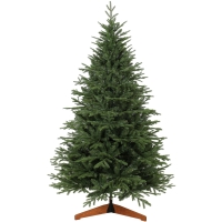 HOMCOM Sapin de Noël Artificiel 180 cm, Arbre de Noël, 2081 Branches Articulées en PE et PVC Ignifuge, Support en Bois Robuste