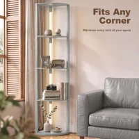 HOMCOM 4-Tier Corner Floor Lamp(m-6)
