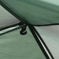 Outsunny Lichte, stabiele, waterdichte koepeltent voor 2 personen, familietent met deur & venster, draagtas, haak, donkergroen(m-10)