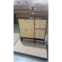 HOMCOM Zapatero Estrecho con 2 Cajones Abatibles Armario Taburete Oculto Estantes Ajustables 8-10 Pares 100x23,8x100 cm Roble(m-10)