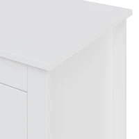 HOMCOM Modern nachtkastje met 2 lades, bijzettafel met antislippads voor de slaapkamer, wit(m-11)