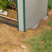 Outsunny Serra da Giardino Verticale con 4 Ripiani in Metallo e Copertura in PE, 80x49x160 cm, Bianco(m-9)