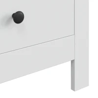 HOMCOM Modern nachtkastje met 2 lades, bijzettafel met antislippads voor de slaapkamer, wit(m-13)