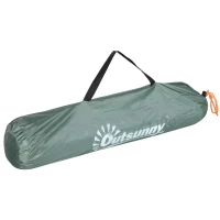 Outsunny Lichte, stabiele, waterdichte koepeltent voor 2 personen, familietent met deur & venster, draagtas, haak, donkergroen(m-12)