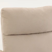 HOMCOM Recliner Armchair, Push Back Recliner Chair with Massage & Heat, Adjustable Armrests, Dual Side Pockets, Beige(m-13)