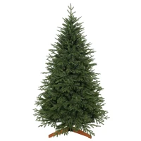HOMCOM Sapin de Noël Artificiel 180 cm, Arbre de Noël, 2081 Branches Articulées en PE et PVC Ignifuge, Support en Bois Robuste(m-17)