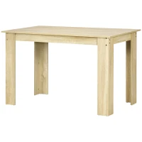 HOMCOM Dining Table for 4-6 People, Kitchen Table with Wood Effect for Dining Room, Oak(m-11)