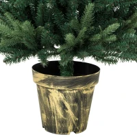 HOMCOM Realistic Xmas Tree, 4ft Prelit Artificial Christmas Tree with 80 Lights, Green(m-13)