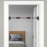 SPORTNOW Barre de traction pour porte, barre de musculation pour cadres de porte sans vis - longueur ajustable (75-92cm)(m-10)