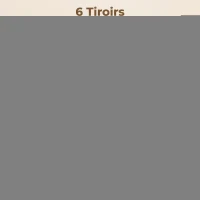 HOMCOM Commode 6 Tiroirs, Meuble de Rangement avec Glissières Fluides, Chiffonnier, Style Moderne, 118 x 39,5 x 75,5 cm, Blanc(m-4)