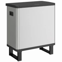 HOMCOM Papelera Automática con Sensor 54L 3 Compartimentos Acero Inoxidable Plata(m-1)