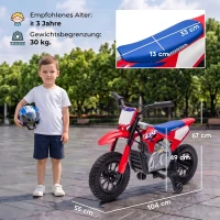 AIYAPLAY Elektro Motorrad Kinder HONDA CRF 450R 12V Kinder Motocross mit 35W Motor Lithium Akku Hinterradfederung 12 Zoll Rädern(m-3)