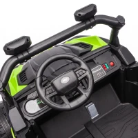 AIYAPLAY 24V 2 Seater Ride On Truck Car for Big Kids with Remote Control, Dual Motors, 4-Wheel Suspension for Ages 3-8, Green(m-12)