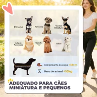 PawHut Carrinho Dobrável para Cães Pequenos até 10 kg com 3 Rodas, Capota, Cesta, Janelas em Rede e Porta-copos, Azul-Escuro(m-4)