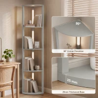 HOMCOM 4-Tier Corner Floor Lamp(m-7)
