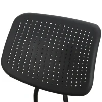 HOMCOM Chaise à Genoux Ergonomique avec Dossier, Siège Assis Genoux Réglable en PU sur Roulettes, Noir(m-11)