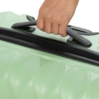 HOMCOM 3-Piece Suitcase Set, Hard Shell Carry On & Checked Luggage Set with TSA Lock, 20/24/28 Inch, Green(m-12)