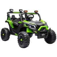 AIYAPLAY 24V 2 Seater Ride On Truck Car for Big Kids with Remote Control, Dual Motors, 4-Wheel Suspension for Ages 3-8, Green(m-1)