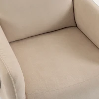 HOMCOM Recliner Armchair, Push Back Recliner Chair with Massage & Heat, Adjustable Armrests, Dual Side Pockets, Beige(m-11)