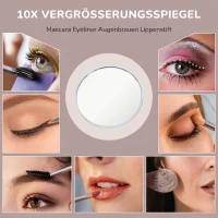 HOMCOM Schminkspiegel mit LED Beleuchtung 80x60 cm Kosmetikspiegel mit 3 Lichtfarben, USB-Ladefunktion, 10X Vergrößerung(m-7)