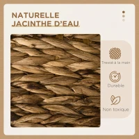 PawHut Tonneau à Gratter pour Chat 3 Niveaux, Coussins, Tressage en Jacinthe d'Eau, Cadre en Acier, Ø 40 x 73 cm, Marron Clair(m-5)