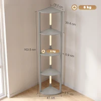 HOMCOM 4-Tier Corner Floor Lamp(m-3)