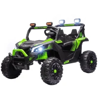 AIYAPLAY 24V 2 Seater Ride On Truck Car for Big Kids with Remote Control, Dual Motors, 4-Wheel Suspension for Ages 3-8, Green(m-15)