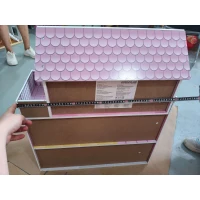 AIYAPLAY Dolls House, 6 Rooms Modern Dollhouse with LED Lights, 8 Furniture Pieces, 3-Level Playhouse Gift for Kids 3-6 Years(m-15)
