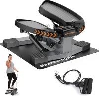Twist Stepper für Zuhause, eise Silikon-Polsterung, Oversized-Pedale, belastbar, 46x39.5x22.5 cm, Schwarz(m-1)