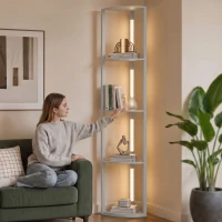 HOMCOM 4-Tier Corner Floor Lamp(m-8)