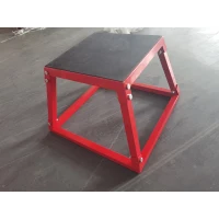 SPORTNOW Set boxuri pliometrice trapezoidale antiderapante, 30,5-61 cm, roșu(m-10)