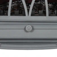 HOMCOM 1kW-2kW Vintage Electric Fireplace Heater - Grey(m-13)