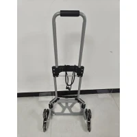 HOMCOM Carrinho Porta-Pacotes para Escadas Dobrável 6 Rodas, Capacidade 75kg, Estrutura Aço e Liga de Alumínio, Prata(m-2)