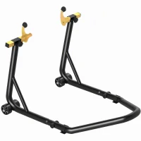 HOMCOM Cavalet Elevant Universal Suport Roată Spate Moto din Oțel Robust Capacitate 544 kg cu Furci U și L Reglabile(m-1)