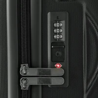 HOMCOM 2-Piece Luggage Set, ABS Hard Shell Carry On Suitcase Set with TSA Lock, Spinner Wheels, 12/20 inch, Black(m-10)