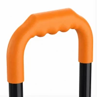 HOMCOM Steel 2-in-1 Folding Hand Truck on Wheels,  Foldable Trolley with Foldable Base, 120kg, Black and Orange(m-10)