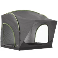 Outsunny Car Tent with 2.35m Stand-Up Height, 3000mm Waterproof Tailgate Tent with Mesh Windows for Family Camping Travelling(m-1)