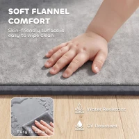 AIYAPLAY Baby Play Mat, 3CM Thick Foam Playmat Rug, Soft Flannel, Non-Slip, Water Resistant, Easy Care, 127 x 127 cm, Dark Grey(m-5)