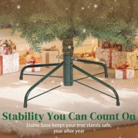 HOMCOM Árbol de Navidad 180 cm Árbol de Navidad Artificial con 1687 Ramas y Base Metálica Plegable Realista y Frondoso Verde(m-8)