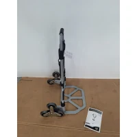 HOMCOM Carrito Portapaquetes Plegable para Escaleras 6 Ruedas, Capacidad 75kg, Estructura de Acero y Aleación de Aluminio, Plateado(m-5)
