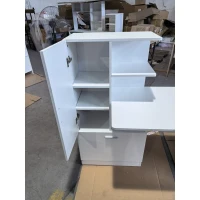 HOMCOM Computerschreibtisch mit Regal und Schrank, 150 cm, Weiß(m-5)