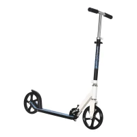 HOMCOM Kickstep kinder stadstep steo in hoogte verstelbaar inklapbaar aluminium wit(m-10)