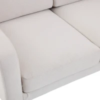 L-Shaped Sectional Sofa with Movable Chaise and Storage Pockets, Modern 3-Seater Corner Sofa for Living Room, 204L x 136W x 80H cm, Beige(m-9)
