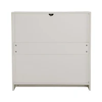 Modern Wooden Buffet Sideboard Storage Cabinet with 2 Doors, Freestanding Kitchen Cupboard with Adjustable Shelf, 80L x 40W x 80H cm, White(m-7)